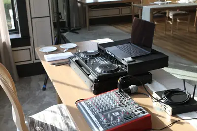 586 Event Group: DJ setup in an event room