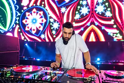 DJ Borhan at the decks