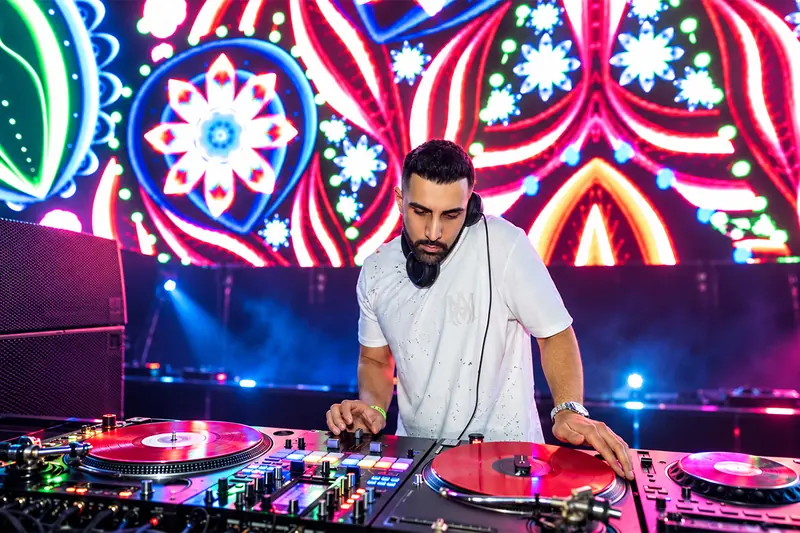 DJ Borhan at the decks