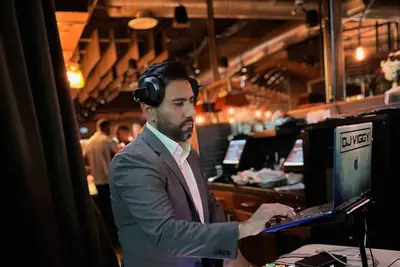 DJ Viggy at the decks in a venue