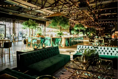 Evergreen Brick Works: event space interior