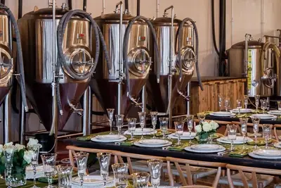 High Park Brewery: brewery event space with tanks